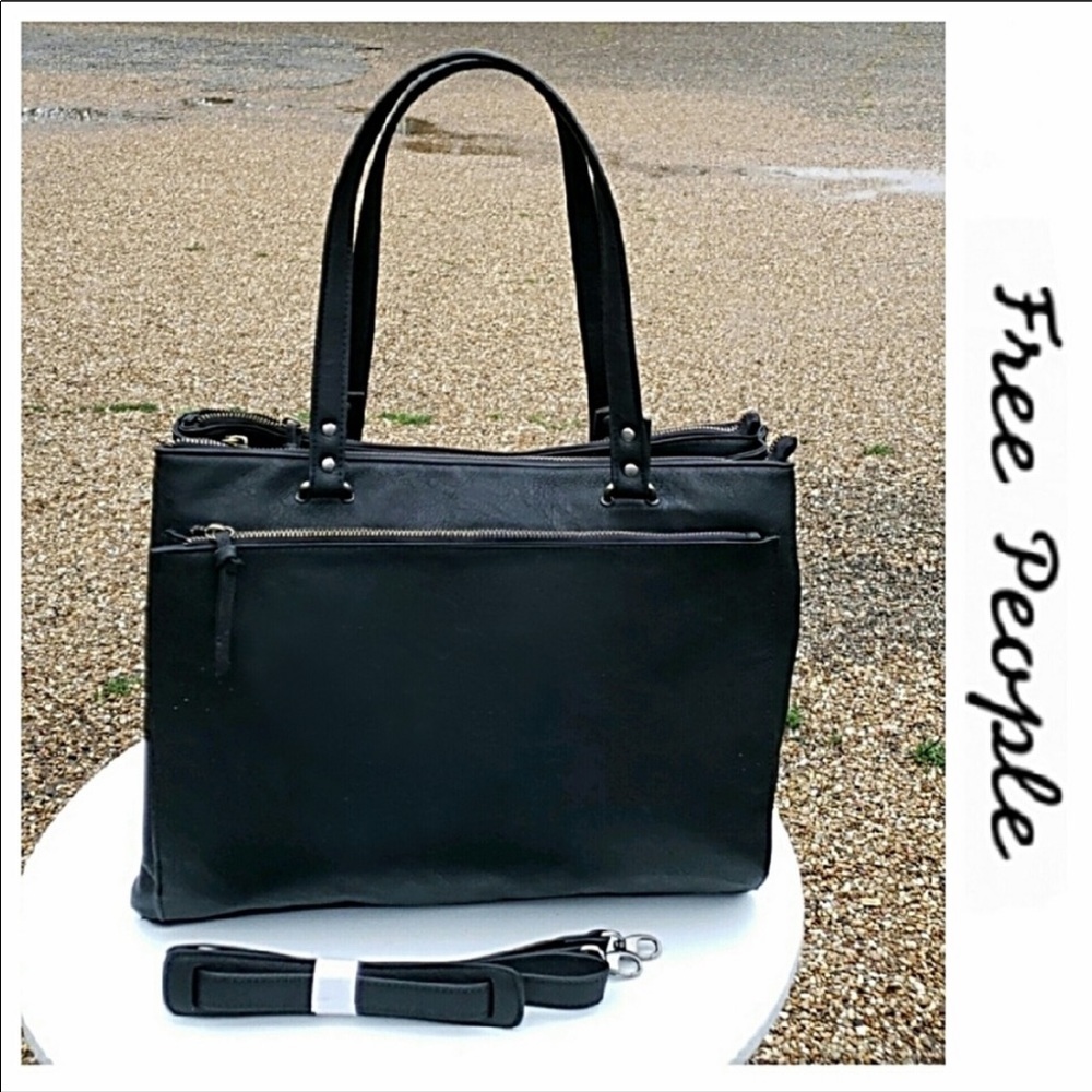 Free People Vegan Leather Laptop Bag